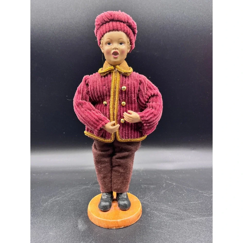 Vtg Set of 3 Caroler Set Christmas Figurines Drummer Boy Singer‎ 9.5